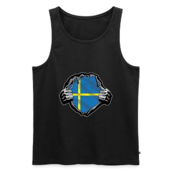 Sweden Design pour les fans de Suède - Débardeur bio Premium Homme - noir - Devant - Michal (187cm)