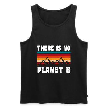 THERE IS NO PLANET B - Männer Premium Bio Tank Top - Schwarz - Vorne - AI Model Male 178 light (178cm)