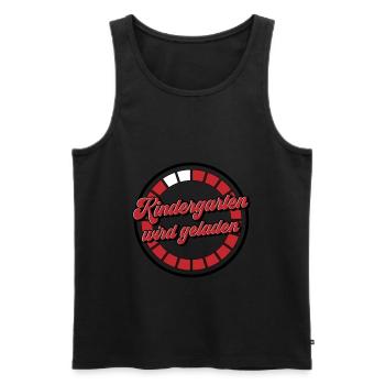 Farben änderbar | Kindergarten wird geladen - Männer Premium Bio Tank Top - Schwarz - Vorne - Michal (187cm)