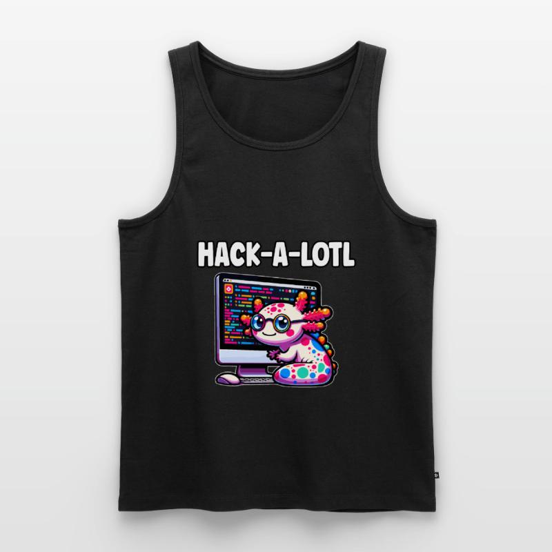 Funny Coding Axolotl Programming Gift Men's Premium Organic Tank Top
