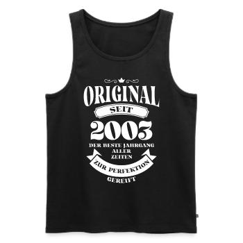 Vintage Original Design Geburtstag Jahrgang 2003 - Männer Premium Bio Tank Top - Schwarz - Vorne - Michal (187cm)