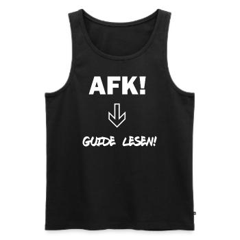 AFK - Guide lesen - Männer Premium Bio Tank Top - Schwarz - Vorne - AI Model Male 178 light (178cm)