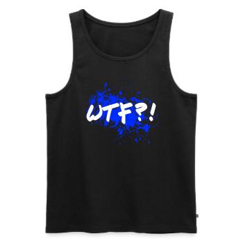 WTF - Männer Premium Bio Tank Top - Schwarz - Vorne - Michal (187cm)