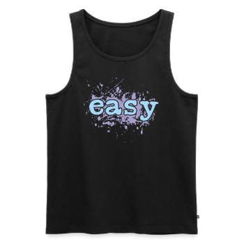 easy - Männer Premium Bio Tank Top - Schwarz - Vorne - AI Model Male 178 light (178cm)