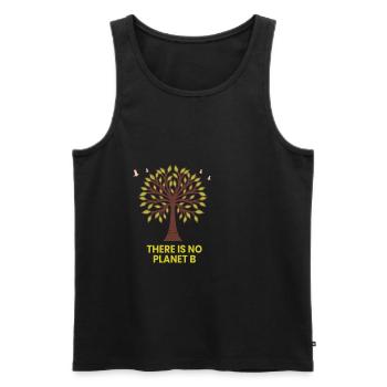 no planet b - Männer Premium Bio Tank Top - Schwarz - Vorne - AI Model Male 178 light (178cm)