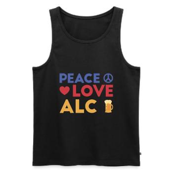 Alcohol Beer drinking beer lovers - Men's Premium Organic Tank Top - black - Front - AI Model Male 178 light (178cm)