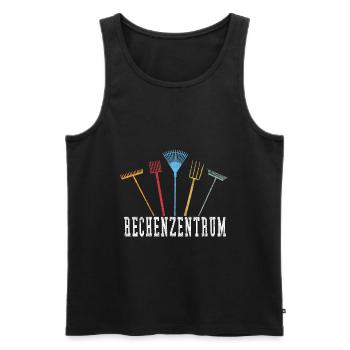 Rechenzentrum - Männer Premium Bio Tank Top - Schwarz - Vorne - AI Model Male 178 light (178cm)