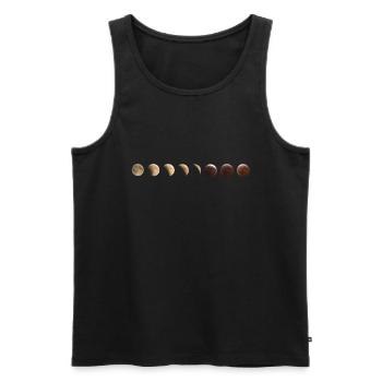 Mondphasen Mondzyklus Vollmond Lunation Astronomie - Männer Premium Bio Tank Top - Schwarz - Vorne - AI Model Male 178 light (178cm)