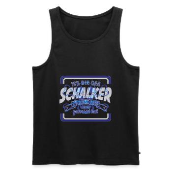 Schalker Warnung | Gelsenkirchen Schalke Geschenk - Männer Premium Bio Tank Top - Schwarz - Vorne - AI Model Male 178 light (178cm)