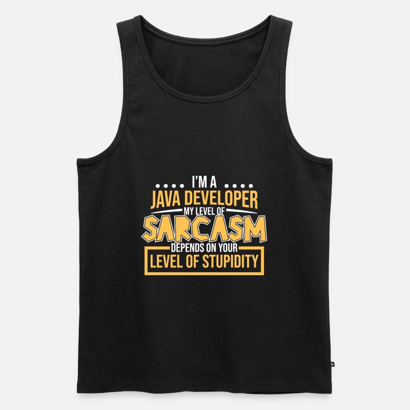 Java Developer - Débardeur bio Premium Homme - noir