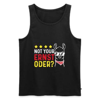 Not your Ernst Alpakka - Männer Premium Bio Tank Top - Schwarz - Vorne - Michal (187cm)