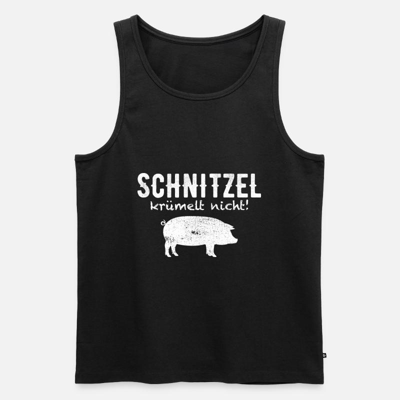 anti vegan Fleisch Grill Geschenk - Männer Premium Bio Tank Top - Schwarz