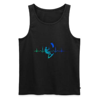 Kitesurf Kitesurf Kiting Kitesurfeur Homme - Débardeur bio Premium Homme - noir - Devant - Michal (187cm)