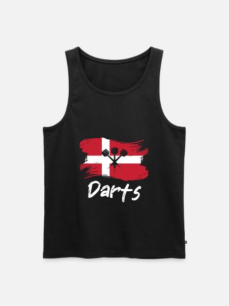 Denmark Dart Player Design - Men's Premium Organic Tank Top - black