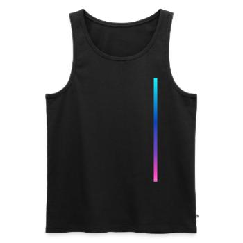 Colors Stripe Design - Men's Premium Organic Tank Top - black - Front - AI Model Male 178 light (178cm)