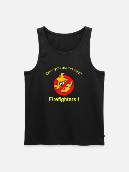 Who you gonna call ? Firefighters! - Men's Premium Organic Tank Top - black