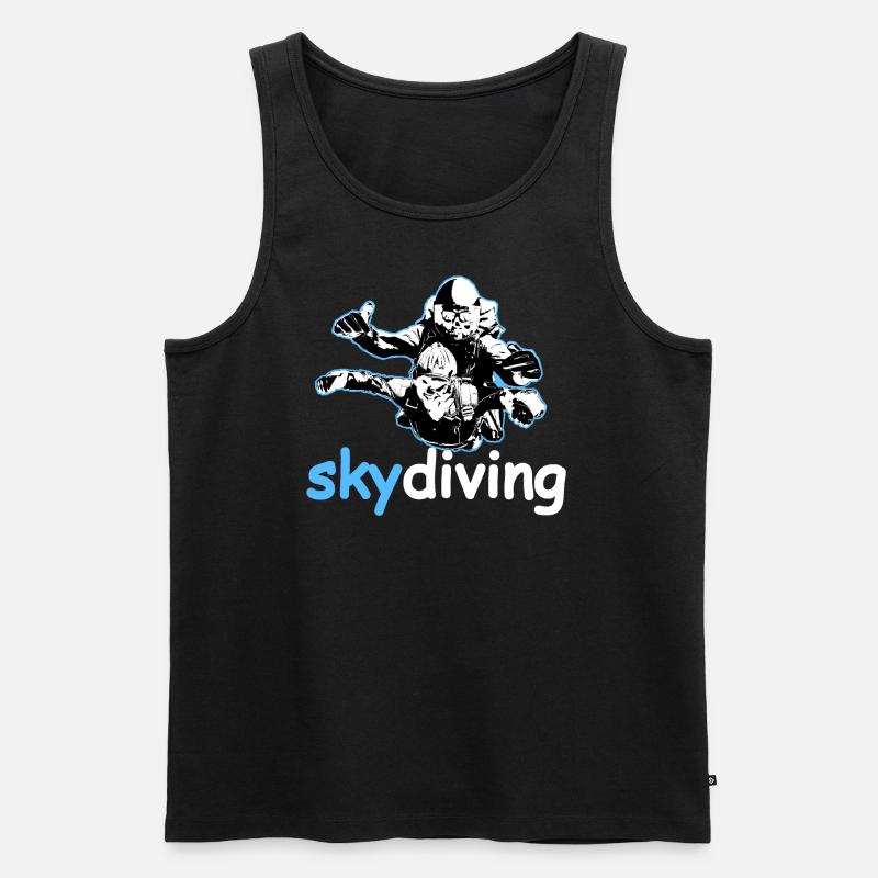 Skydiving Tandem Fallschirm - Männer Premium Bio Tank Top - Schwarz