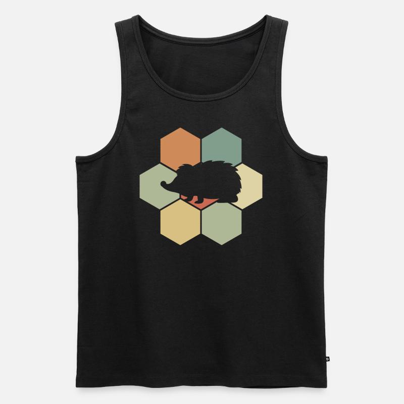 Igel - Männer Premium Bio Tank Top - Schwarz