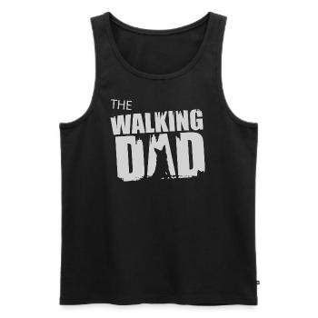 Schäferhund Walking Dad Geschenkidee Vater Gassi - Männer Premium Bio Tank Top - Schwarz - Vorne - AI Model Male 178 light (178cm)