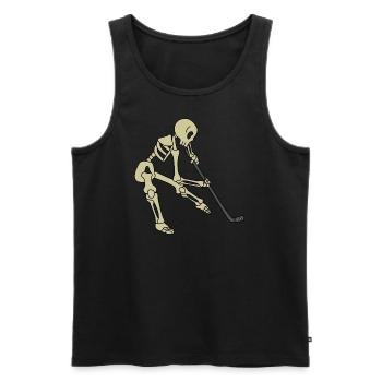 Skeleton hockey - Men's Premium Organic Tank Top - black - Front - Michal (187cm)