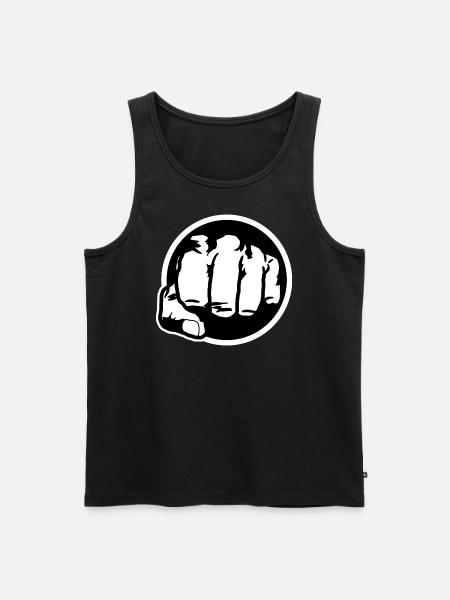 Faust Schwarz und Weiß - Männer Premium Bio Tank Top - Schwarz