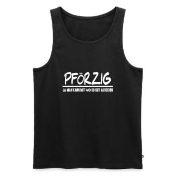 40er Geburtstag 40 Jahre alt Pförzig Lustig Fun - Männer Premium Bio Tank Top - Schwarz - Vorne - Michal (187cm)