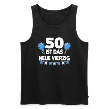 Geschenk 50. Geburtstag 50 Jahre lustig Spruch - Männer Premium Bio Tank Top - Schwarz - Vorne - Michal (187cm)