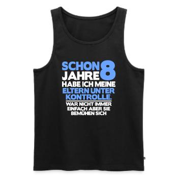 8. Geburtstag Junge Geschenk lustig Shirt 8 Jahre - Männer Premium Bio Tank Top - Schwarz - Vorne - AI Model Male 178 light (178cm)