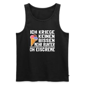 Oh Eis Eiscreme Kinder Geburtstag lustig Spruch - Männer Premium Bio Tank Top - Schwarz - Vorne - Michal (187cm)