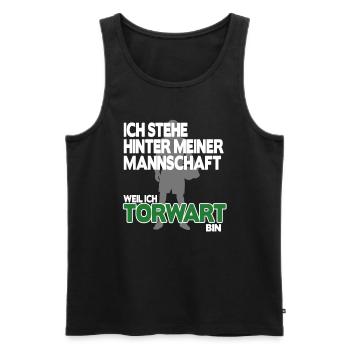 Torhüter Torwart Geschenk Geburtstag Fußball Shirt - Männer Premium Bio Tank Top - Schwarz - Vorne - Michal (187cm)