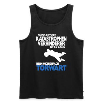 Fußball Torhüter Torwart Geburtstag Spruch Shirt - Männer Premium Bio Tank Top - Schwarz - Vorne - Michal (187cm)