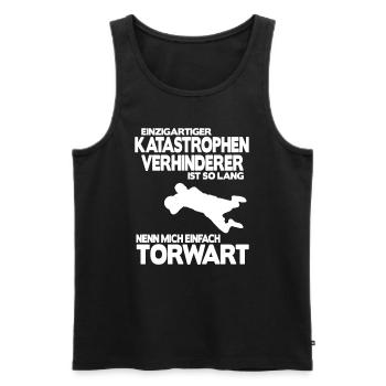 Fußball Torhüter Torwart Geschenk Spruch Shirt - Männer Premium Bio Tank Top - Schwarz - Vorne - Michal (187cm)