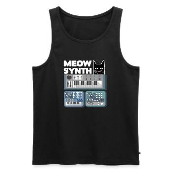 Modular Analog Synthesizer Katze Katzen Spruch - Männer Premium Bio Tank Top - Schwarz - Vorne - Michal (187cm)