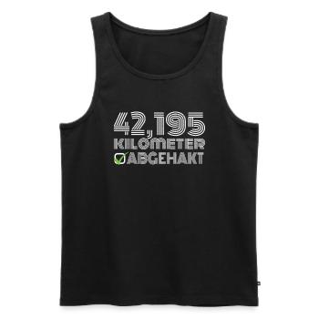Jogger Laufen Jogging Läufer Marathonlauf Marathon - Männer Premium Bio Tank Top - Schwarz - Vorne - Michal (187cm)