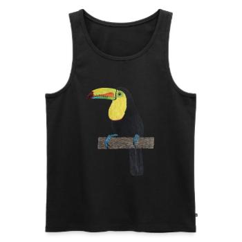 Toucan Jungle Rainforest - Men's Premium Organic Tank Top - black - Front - AI Model Male 178 light (178cm)
