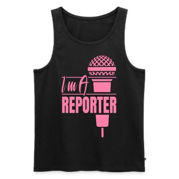 Ich bin Reporter Medien Korrespondent Journalist - Männer Premium Bio Tank Top - Schwarz - Vorne - AI Model Male 178 light (178cm)