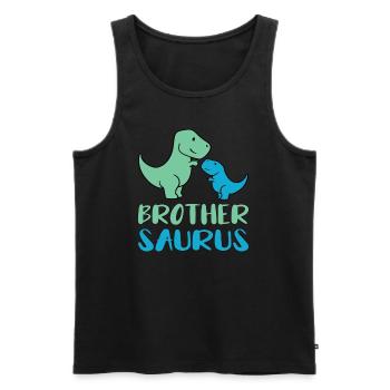 Bruder Saurus - Männer Premium Bio Tank Top - Schwarz - Vorne - AI Model Male 178 light (178cm)