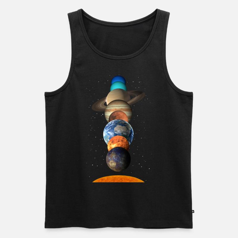 Sonnensystem - Männer Premium Bio Tank Top - Schwarz