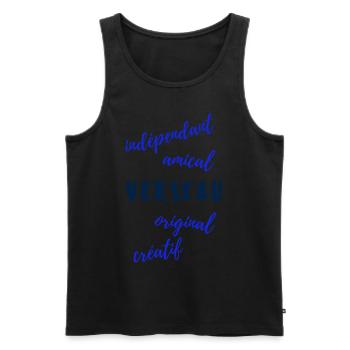 Tee shirt verseau - Débardeur bio Premium Homme - noir - Devant - AI Model Male 178 light (178cm)