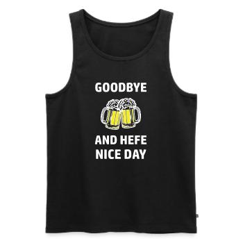 Lustige Bier Sprüche Malle Grillen - Männer Premium Bio Tank Top - Schwarz - Vorne - Michal (187cm)