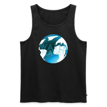 Water Planet - Männer Premium Bio Tank Top - Schwarz - Vorne - Michal (187cm)