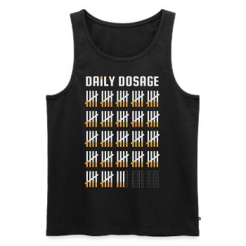 Strichliste Zigaretten: Tägliche Dosis - Männer Premium Bio Tank Top - Schwarz - Vorne - Michal (187cm)