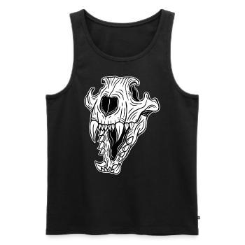 Skull Skeleton Skull Horror Cadeau d’Halloween - Débardeur bio Premium Homme - noir - Devant - AI Model Male 178 light (178cm)