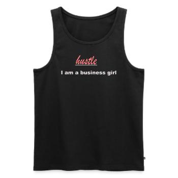 Je suis une fille d’affaires Design - Débardeur bio Premium Homme - noir - Devant - Michal (187cm)