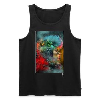 I AM WHO I AM - by ArtBirdy - Männer Premium Bio Tank Top - Schwarz - Vorne - Michal (187cm)