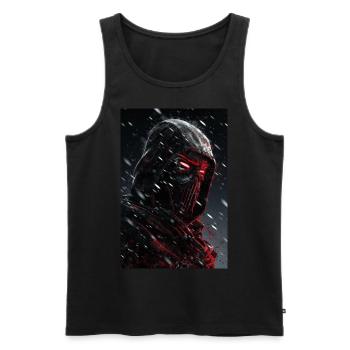 Neon Cyber Ninja Warrior #6 - Männer Premium Bio Tank Top - Schwarz - Vorne - AI Model Male 178 light (178cm)