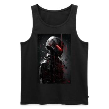 Neon Cyber Future Warrior #1 - Männer Premium Bio Tank Top - Schwarz - Vorne - AI Model Male 178 light (178cm)