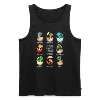 Baby dinos in the egg - Men's Premium Organic Tank Top - black - Front - AI Model Male 178 light (178cm)