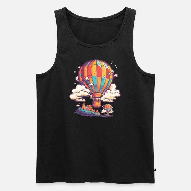 Ballonfahrer - Männer Premium Bio Tank Top - Schwarz