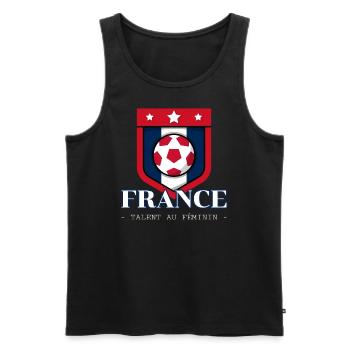 Frauenweltmeisterschaft Frankreich - Männer Premium Bio Tank Top - Schwarz - Vorne - Michal (187cm)